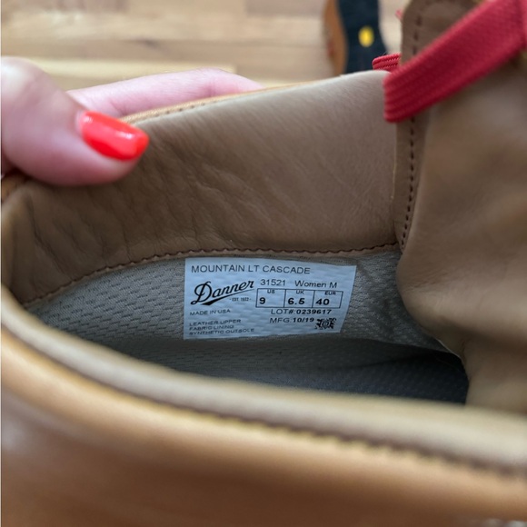 Danner Women's Lace Up Boots in Tan and Red - Picture 2 of 6